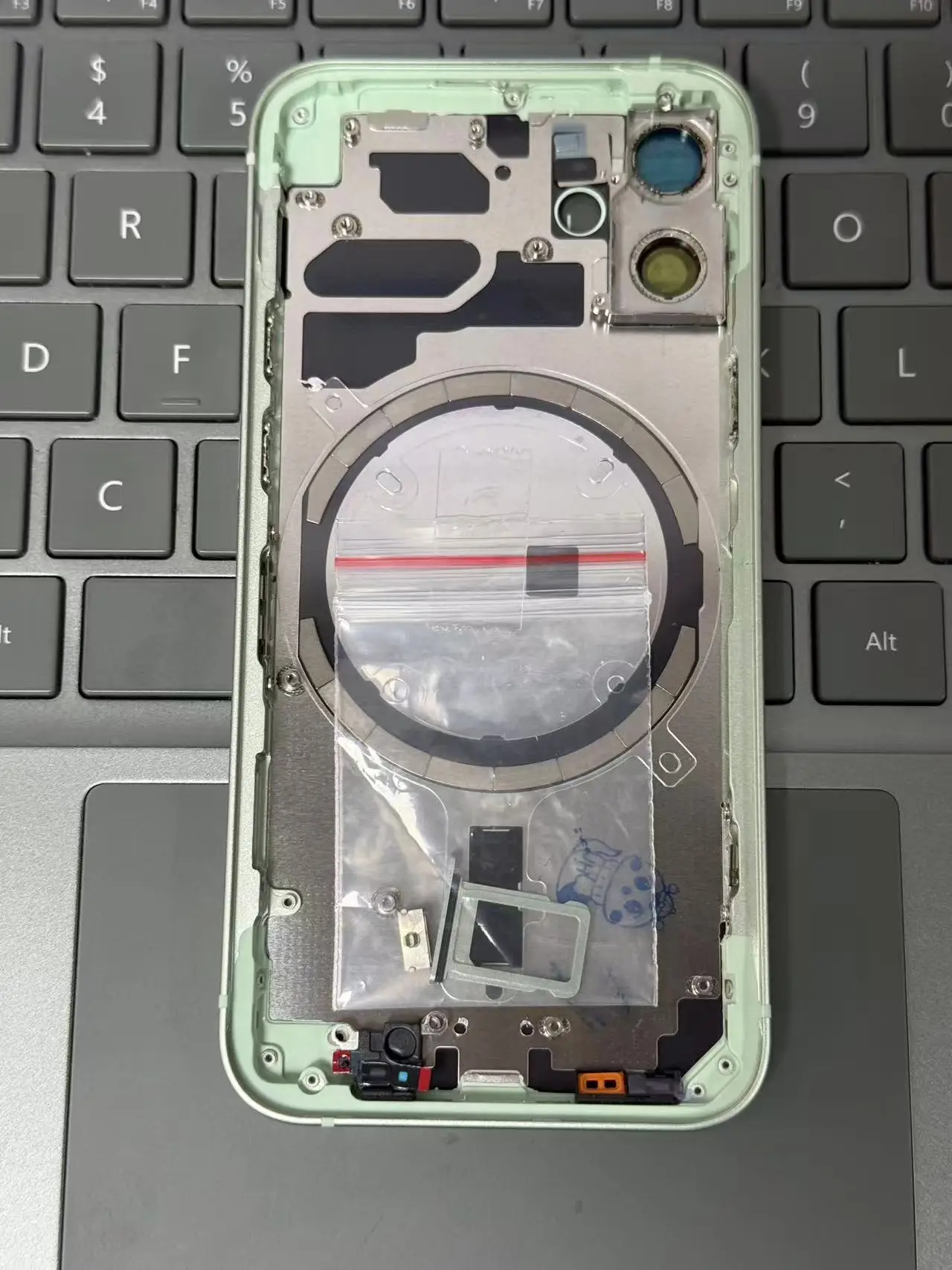 

Whole sale 12mini frame with back glass,with button and sim tray,with mesh and magnet