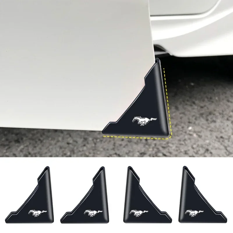 2Pcs Car Door Bumper Anti-Scratch Cover For Ford mustang Shelby GT GT500 GT350 Convertible Mach-E cobra Goods Auto Accessories