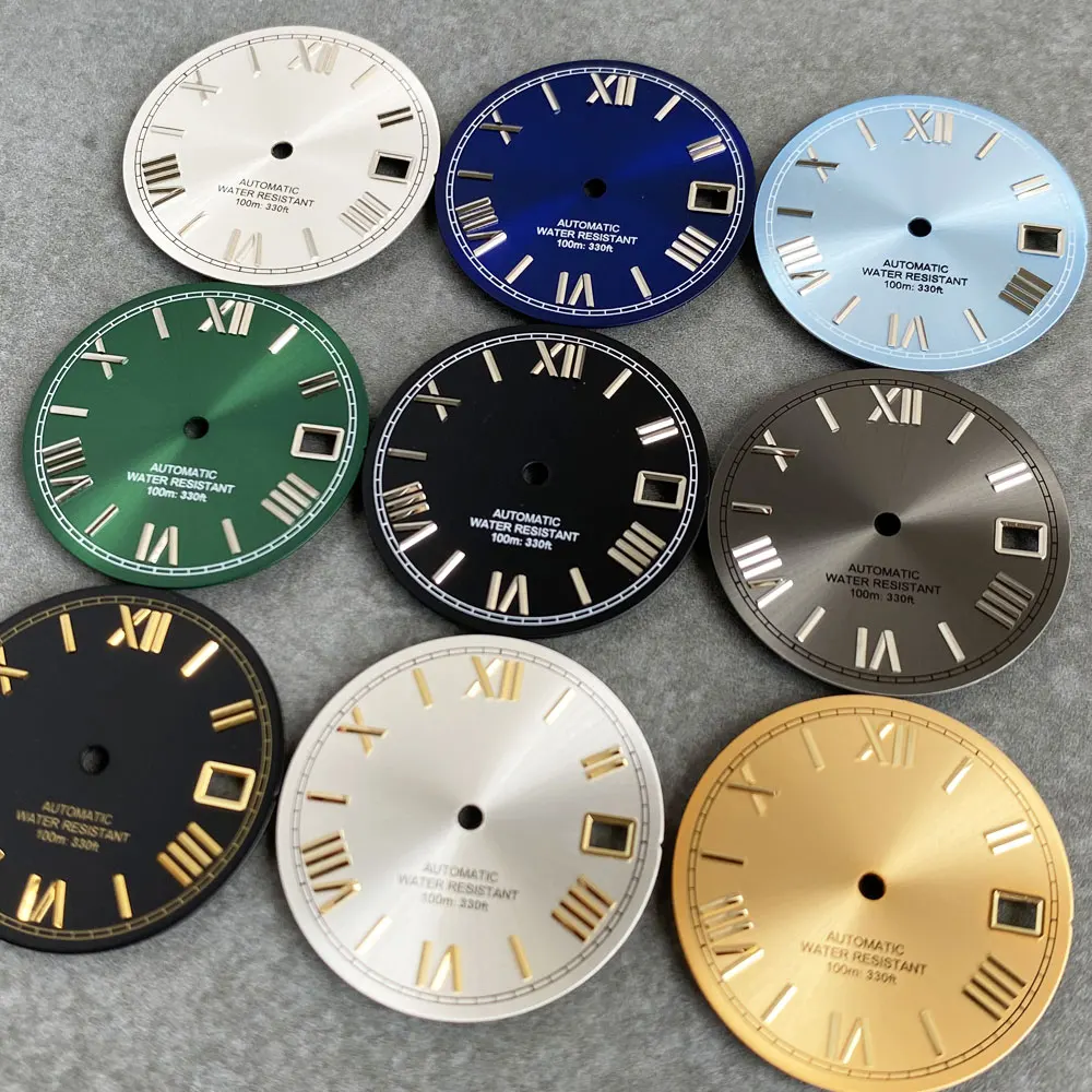 Superior Quality Tandorio New MOD 29mm Roman Numerals Watch Dial Face For NH35 NH36 4R35 4R36 7S26 Automatic Watch Accessories