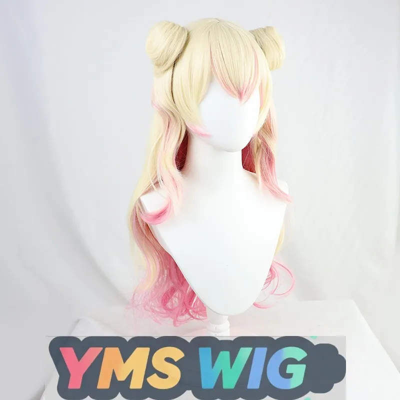 

【YMS WIG】Hololive Vtuber Peach Suzune Cosplay Wig E Fifth Generation Gradient Long Curly Hair