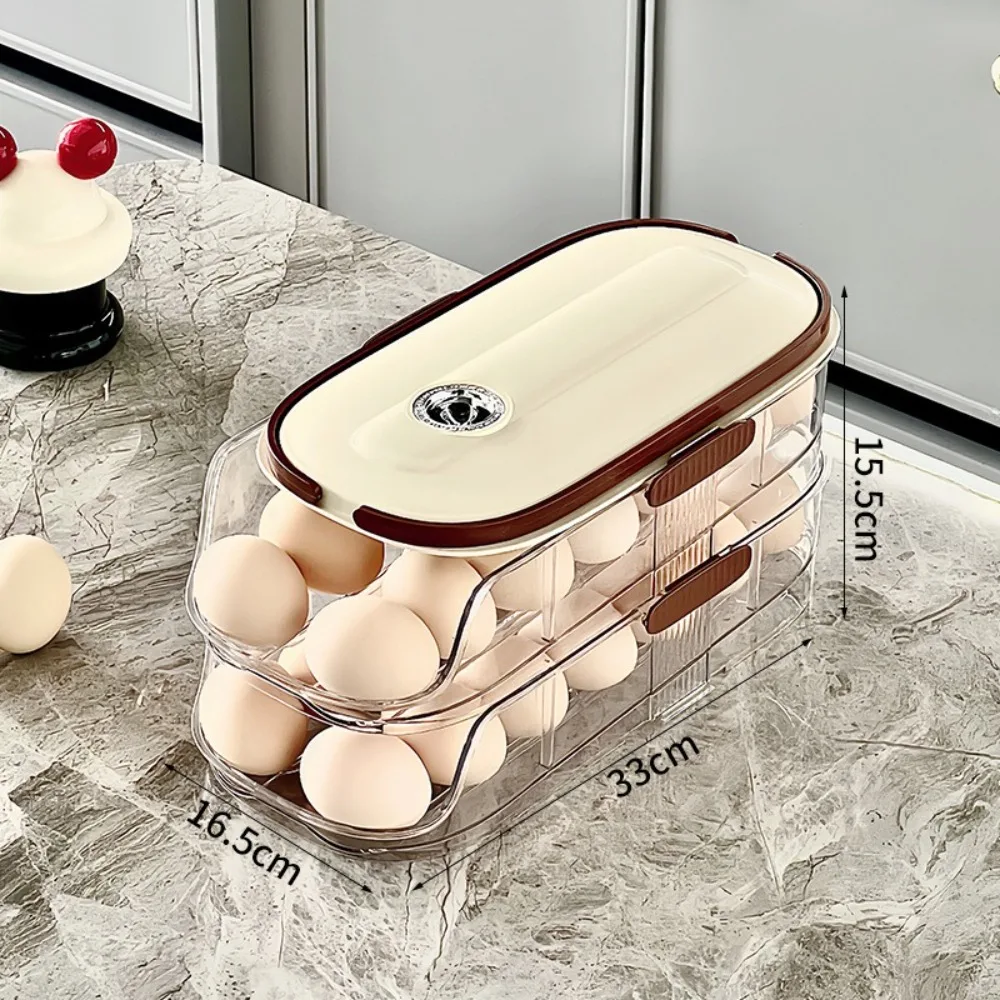 Household Rolling Egg Storage Box Large-capacity Automatic Scrolling Egg Storage Box Egg Preservation Box Refrigerator