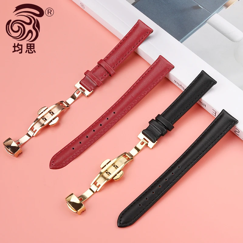 For Garmin New Watch Lily2 Genuine Leather Strap Lily 2 SmartWatch Women Cowhide Quick Release Watchband 14mm fashion Bracelet 썸네일 4