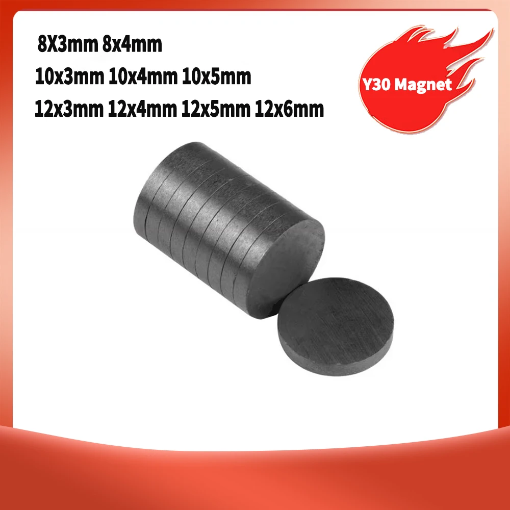Round Magnets Dia 8x3mm 10x3mm 12x3mm Ferrite Ordinary Magnet Black Magnets Crafts Magnet Refrigerator Sticker DIY Magnet Patch