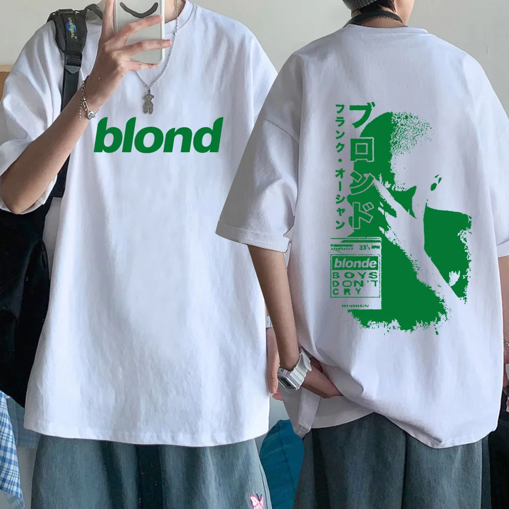 Camisetas Unisex de manga corta con cuello redondo, blonde Frank Ocean, Harajuku, regalo para fanáticos