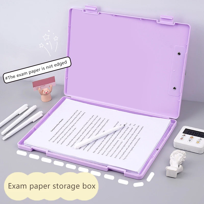 A4 Multi-functional File Folder Desktop Test Paper Organizer Office Document Board Folder Storage Box Writing Board, Office