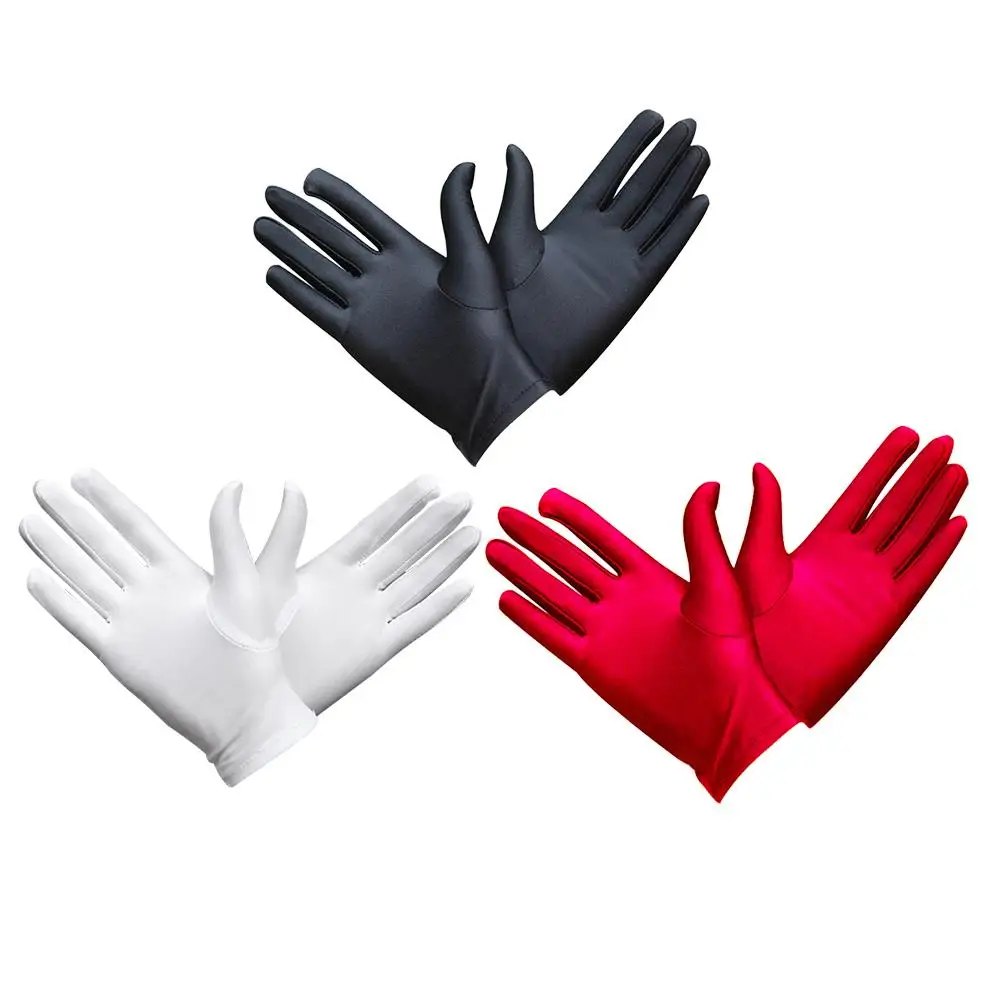 3 Pairs Elastic Gloves Jewelry Men's Stretchy Etiquette for Inspection Sun Protection