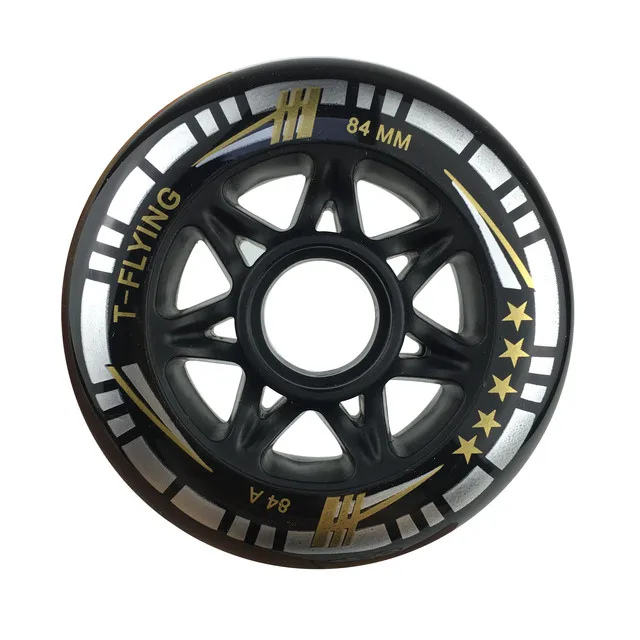 レーシングパティーヌ用フリースケートローラー、スラロームホイールタイヤ、インラインスピードスケートホイール、日本、84mm、84a、85a、8個