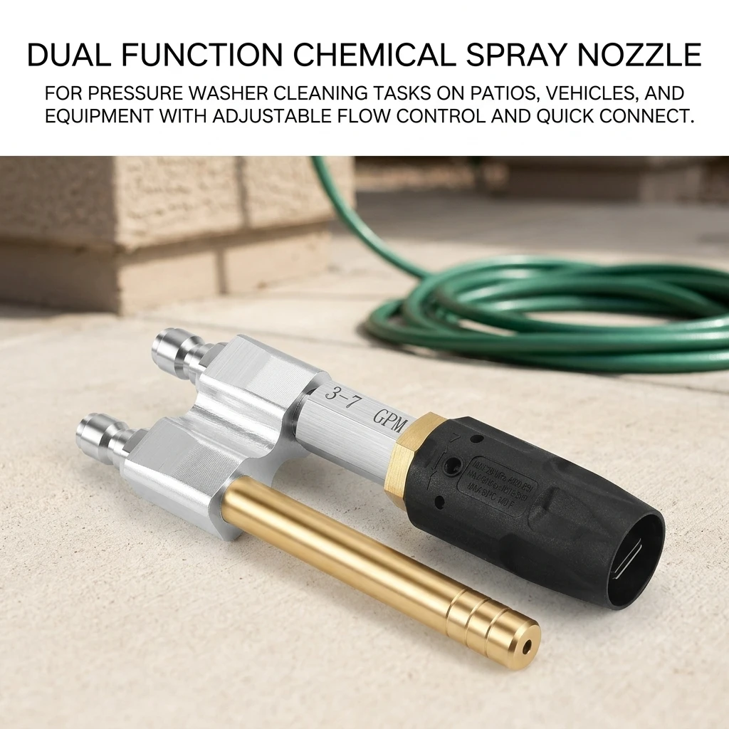 Engineering Plastic Chemical Nozzle for Driveway Cleaning Professional Power Washer Attachment 1/4 Quick Connect Durable