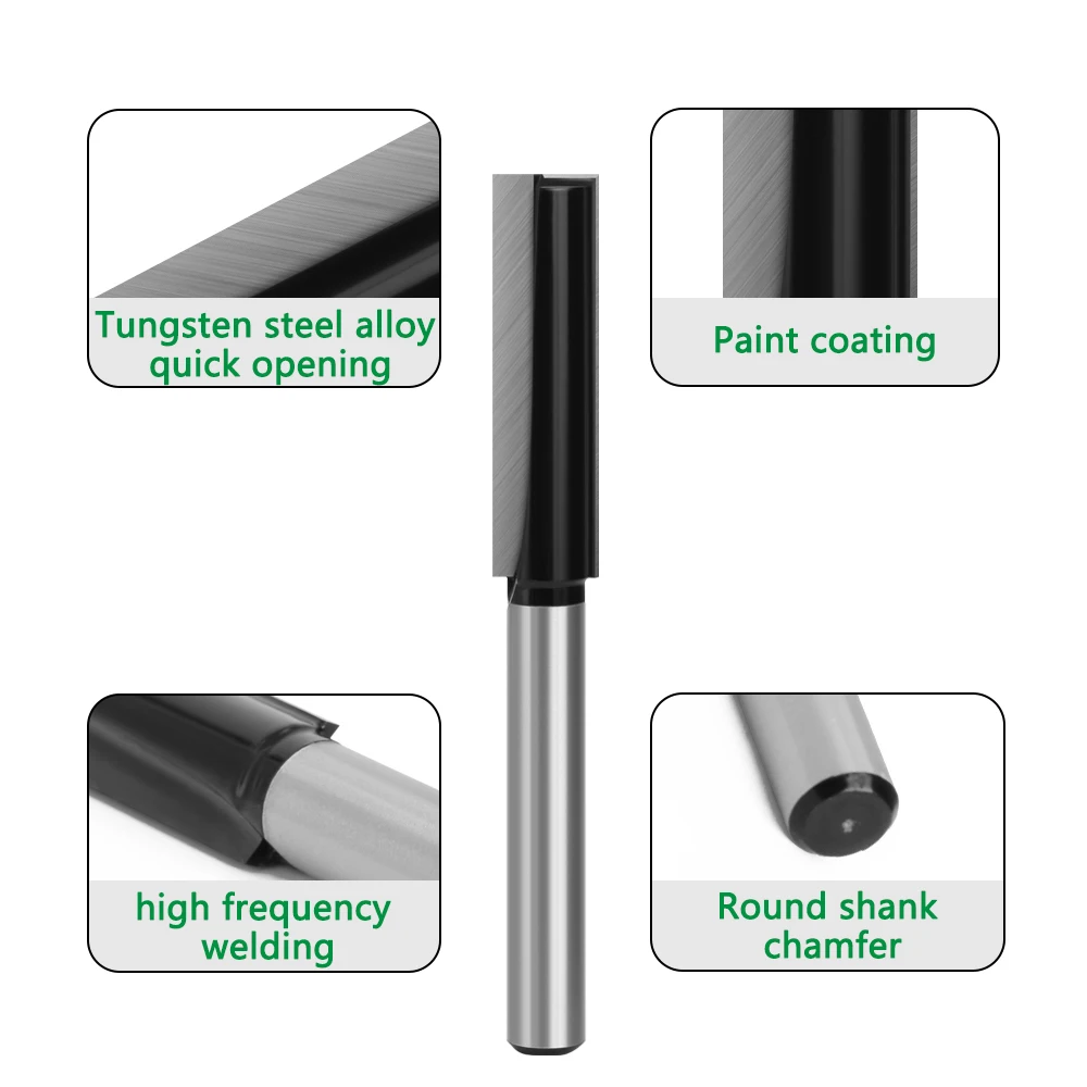 Imagem -05 - Haste Alongada Limpeza Inferior Keyhole Router Bit Máquina de Gravura Carpintaria Fresa Diâmetro 17 mm 12 mm 12.7 mm 1pc