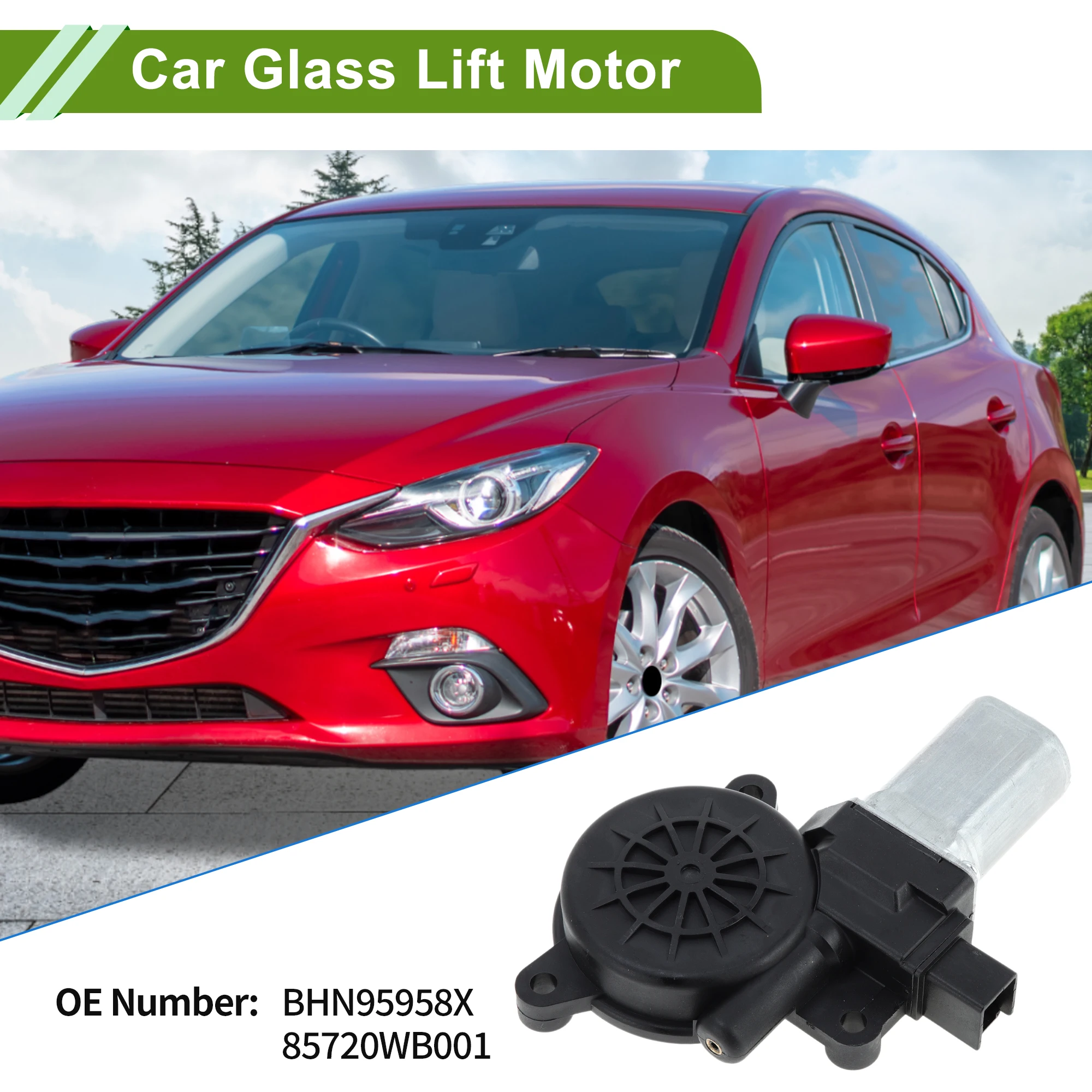 UXCELL Front Rear Left Power Window Regulator Lift Motor for Mazda 3 2014-2018 6 Pin Car Window Glass Lift Motor