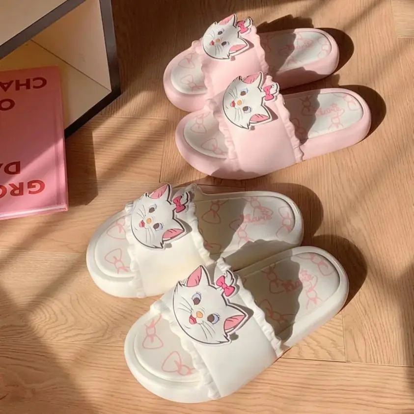 

Disney girls princess cute Mary Cat slippers non-slip soft bottom shoes