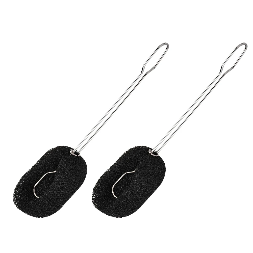 

2pcs Bottle Brush Cleaning Brush For Glass Feeding Bottle Water Cup Stainless Steel Handle Eco-Friendly Grip Efficient