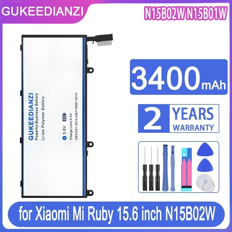 High Capacity GUKEEDIANZI Battery N15B01W 3400mAh for Xiaomi Mi Ruby 15.6 inch Timi TM1703 TM1802-AD/N/C Notbeook N15B02W