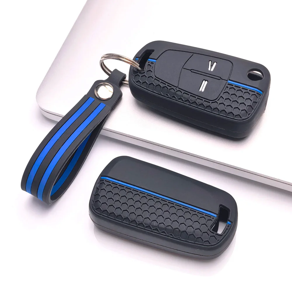 Key Fob Cover for Opel Astra Corsa Zafira Insignia Vectra Meriva Antara with Keychain Anti-Scratch Shockproof Soft Grip New