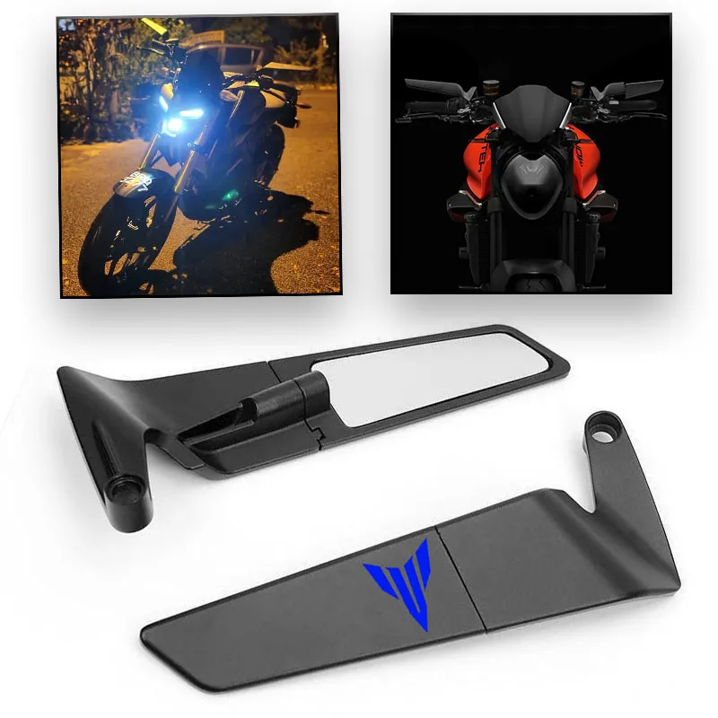 Motorcycle carbon fibre Mirror Stealth Winglets Rearview Mirrors For YAMAHA MT03 MT07 MT09 MT10 MT25 MT 03 07 09 10 Accessories
