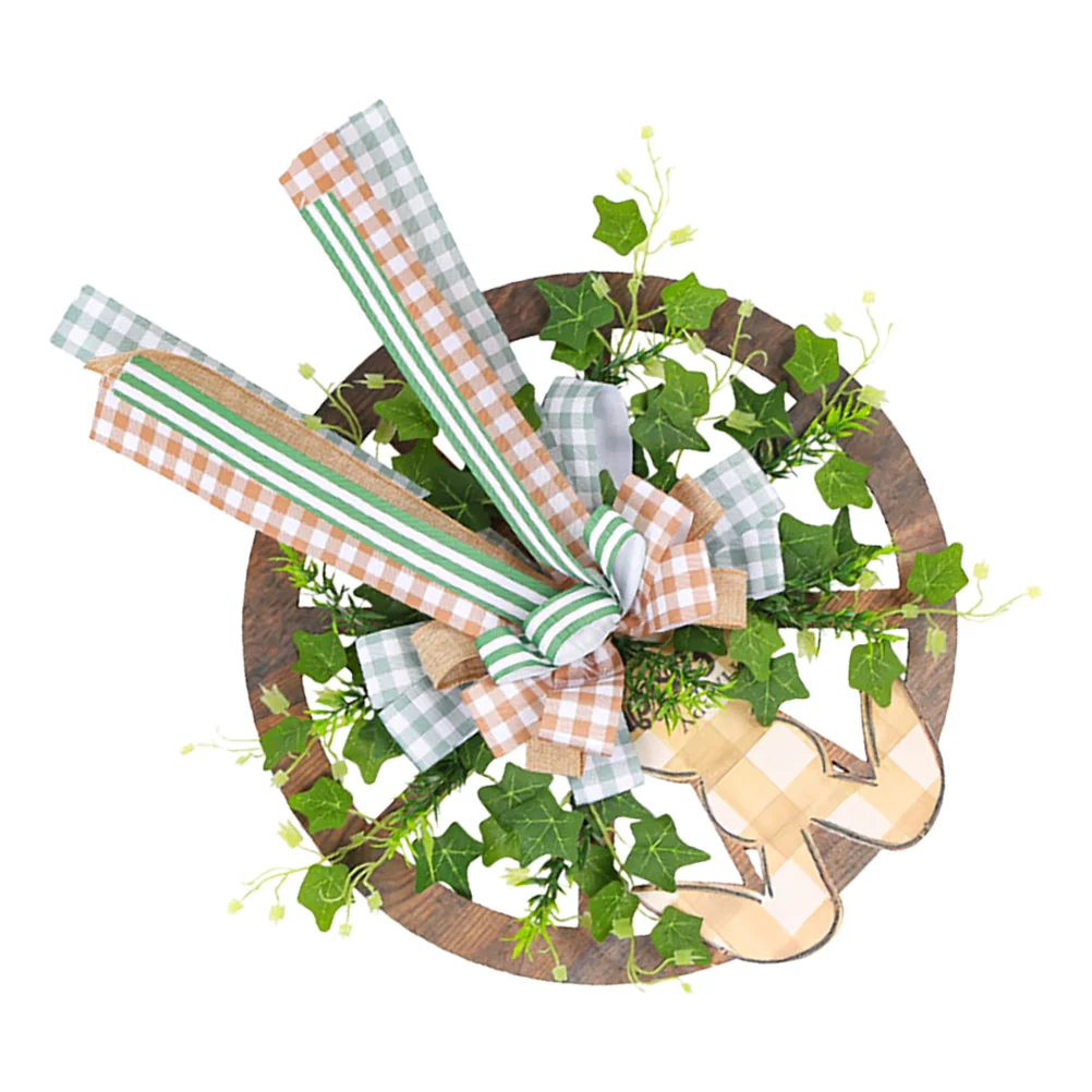 

Garland Decoration Artificial Bunny Front Door Outdoor Hanging Wreath Easter Rabbit