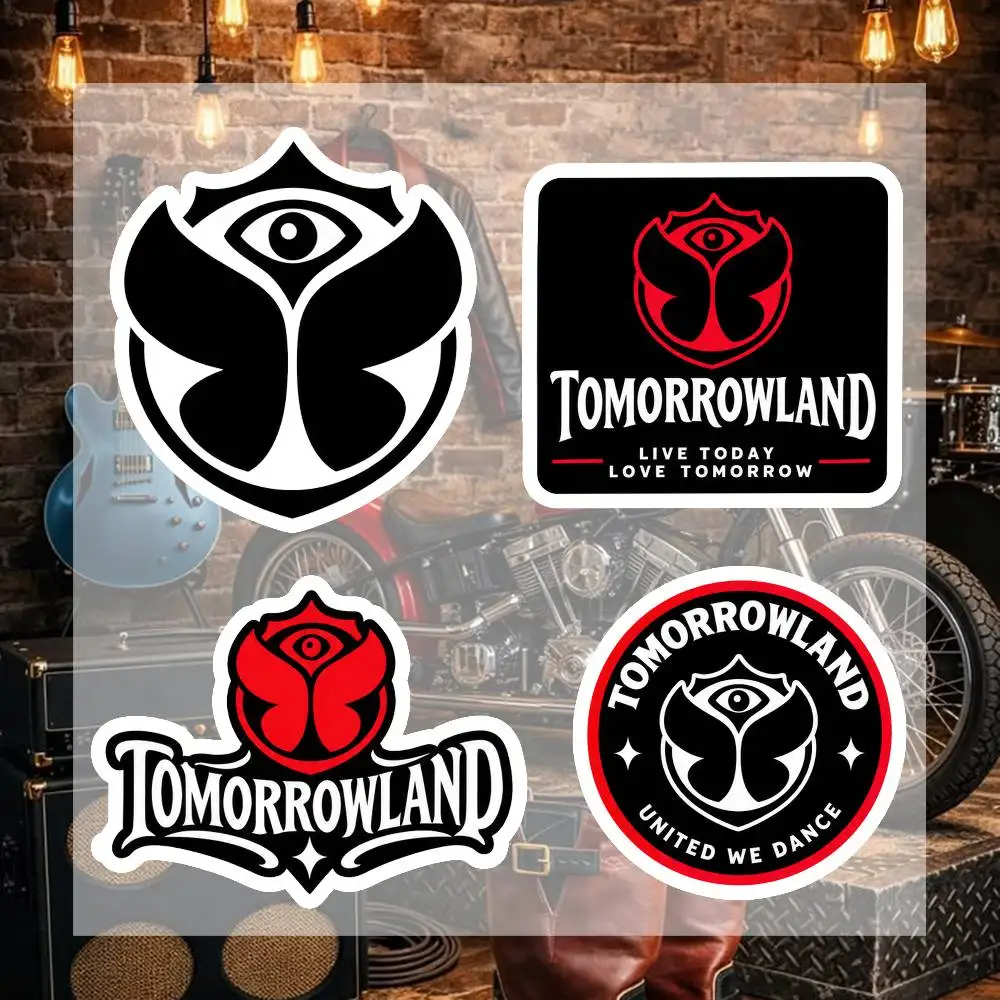T-Tomorrowlands Motorcycle Reflective Sticker 16x16cm Waterproof Self-adhesive Decal For Helmet Bike Body Safety Warning Sticker