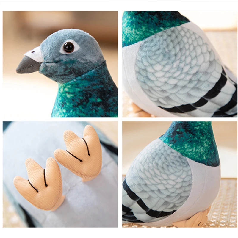 Nieuwe Levensechte Vogel Knuffels Simulatie Wit Groen Duif Mooie Ekster Knuffeldier Pop Fotografie Props Home Decor Geschenken