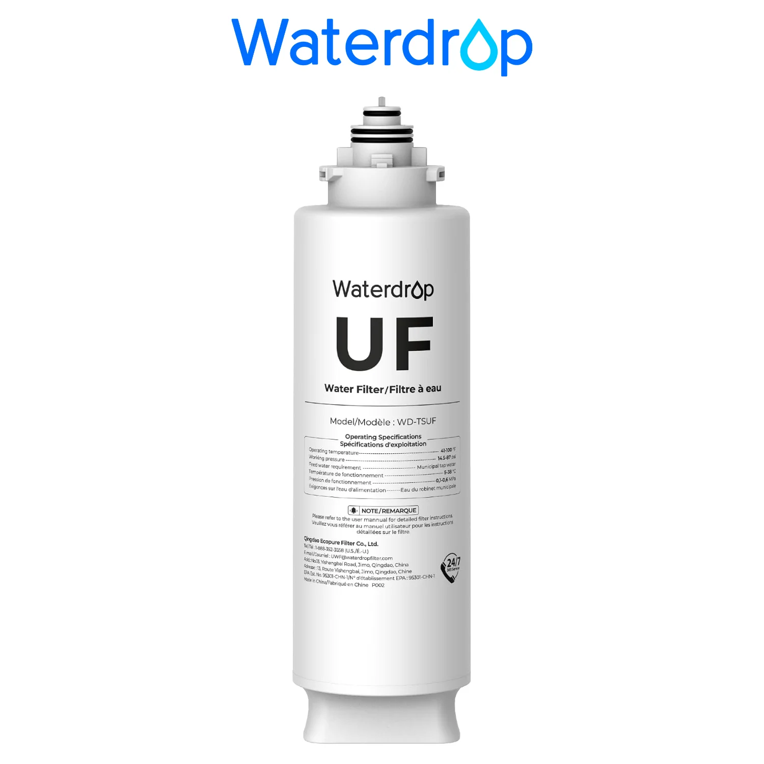Waterdrop TSUF Ultra-Filtration Under Sink Water Filter, Replacement for Waterdrop TSU-W 3-Stage Ultra-Filtration