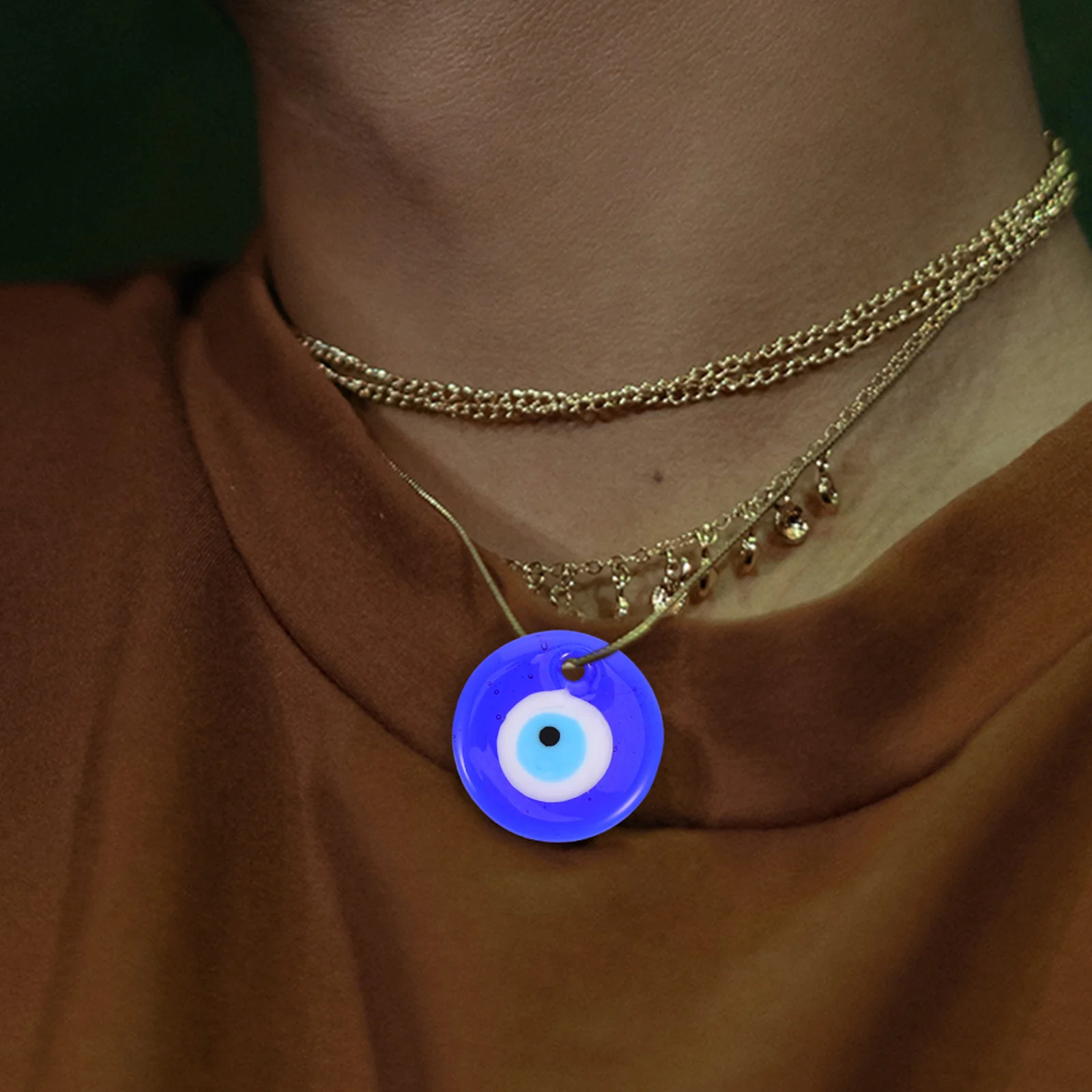 

5 Pcs Diy Jewelry Material Evil Eye Charms for Bracelet Making Necklace Pendants