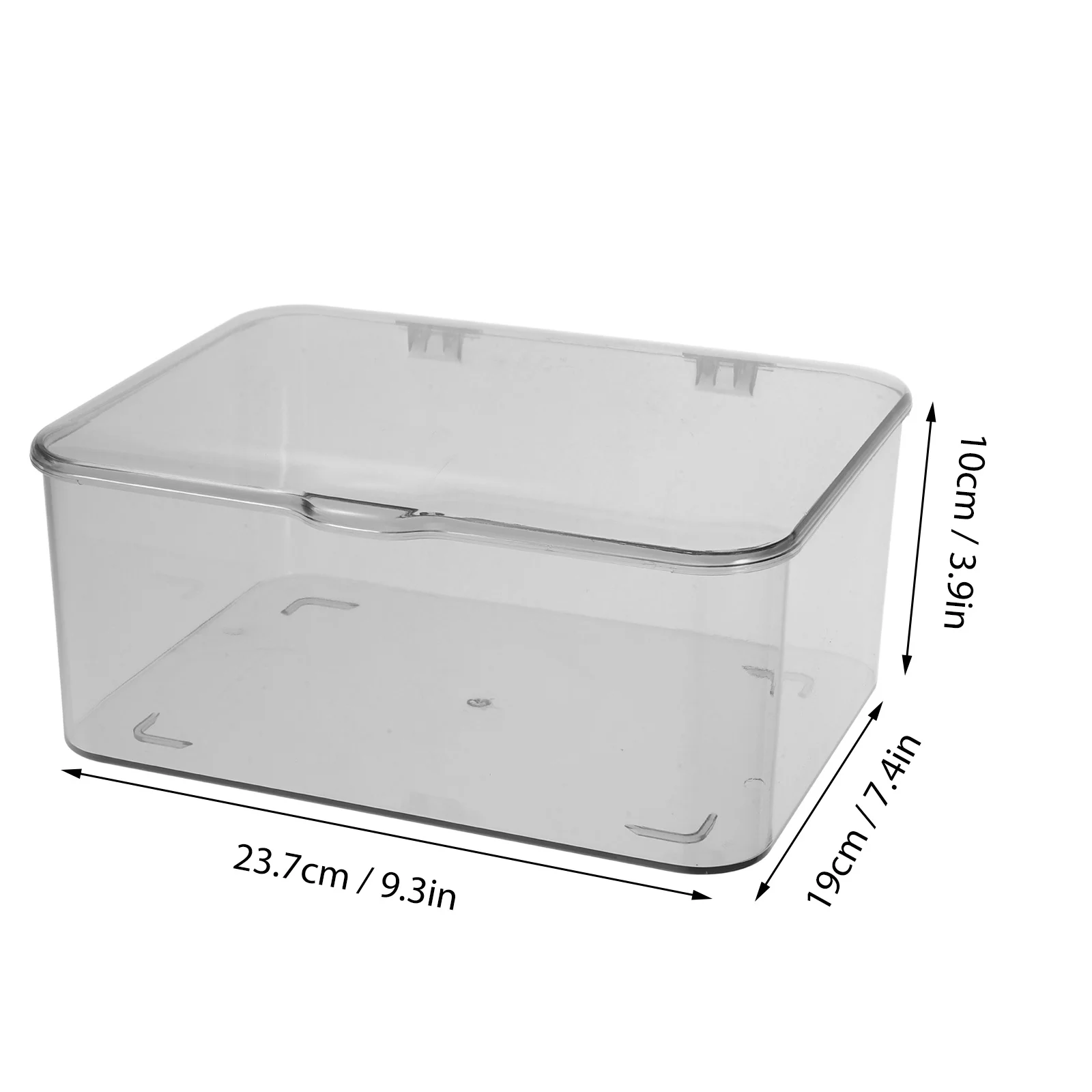 منظم مكتب شفاف مع غطاء صندوق درج بلاستيكي شفاف لملصقات الهاتف وسجل القصاصات والورقية والخرز والقرطاسية والمكتب المنزلي