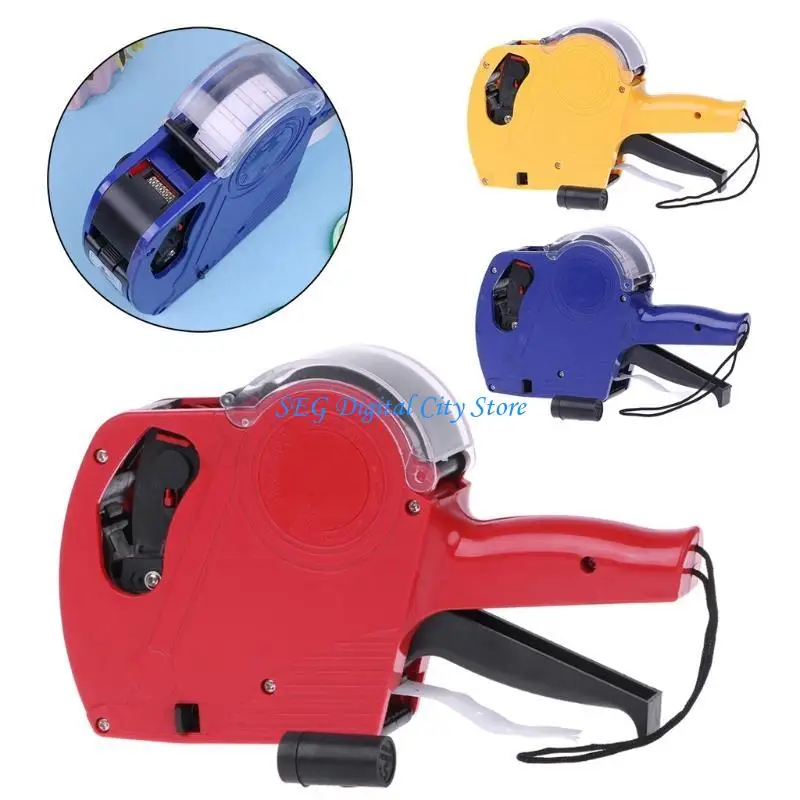 U75B MX-5500 8 Digits Price Tag Labeler Labeller Label Paper + 2 Roller