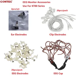 Accessories for CONTEC KT88 Series EEG Monitor, EEG Cap, Ear Clip Electrodes, EEG Cable, EEG Electrodes