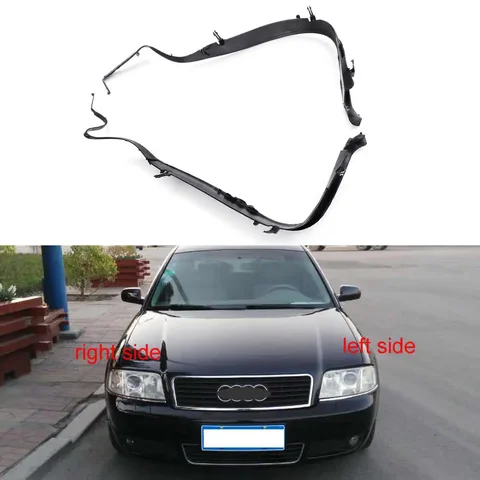 Для Audi A6 C5 2003 2004 2005, резиновая уплотнительная лента для фар, декоративная черная водонепроницаемая полоса для фар