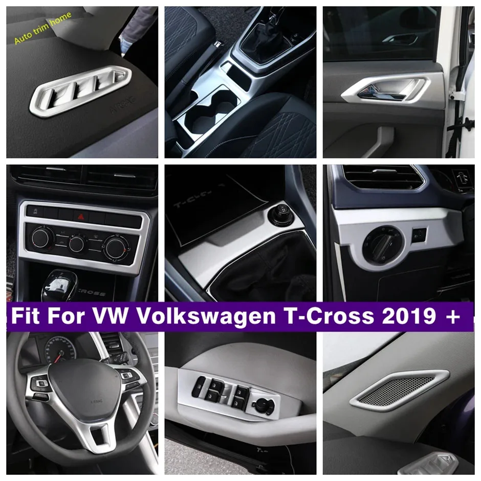 

Window Lift Button Pillar A Gear Shift Box Head Light Control Switch Cover Trim For VW Volkswagen T-Cross T Cross 2019 - 2023