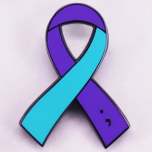 Kesadaran Bunuh Diri Pita Kerah Pin Kesehatan Mental Enamel Pin Penyakit Mental Prajurit Bros Aksesoris Perawatan 8 kesadaran bunuh diri penjualan terbaik - №