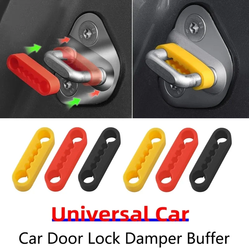 Amortecedor Universal de Silicone para Fechadura de Porta, Protetor de Fecho de Porta para Toyota Nissan VW Hyundai KIA Peugeot Tesla