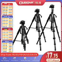 CLUBIONA Universal 1.5m Telescopic Adjustable Aluminum Tripod 5/8,1/4 Threaded Tilt Head Quick Release for Laser Levels Camera