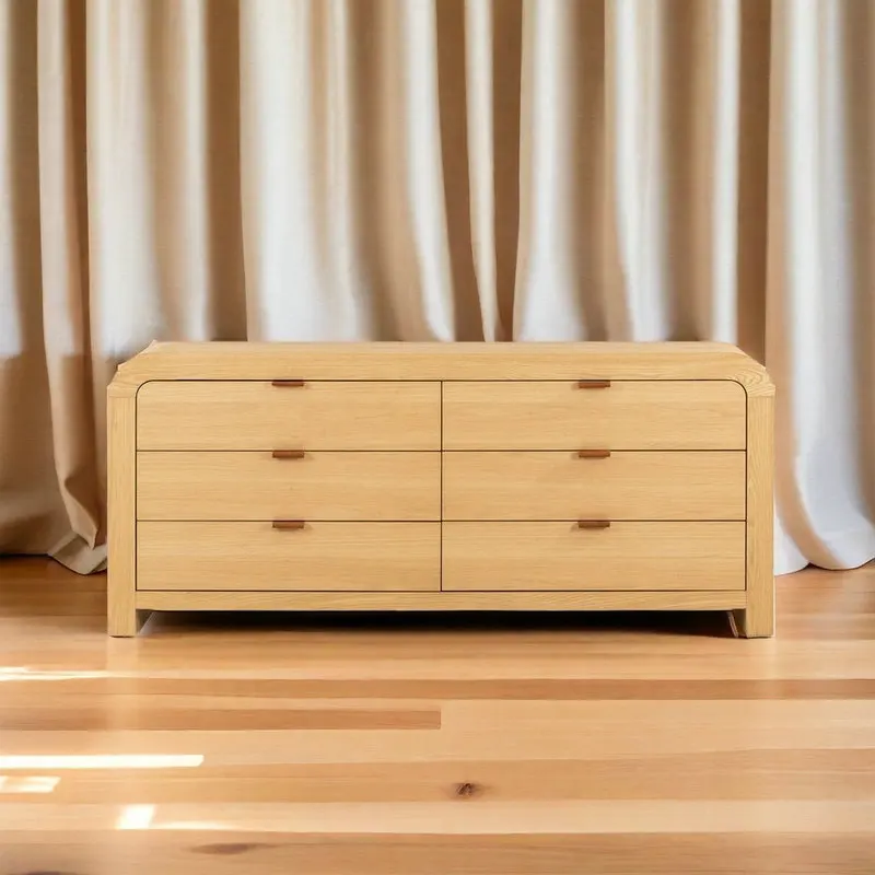 خزانة أثاث فندقية منزلية لغرفة النوم وخزانة جانبية من الخشب الصلب #4