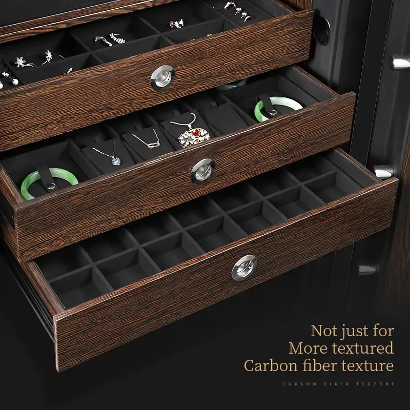 Kotak Jam Tangan Otomatis Anti Maling dengan Pengunci Sidik Jari, Kapasitas 8, 12, 20 Slot