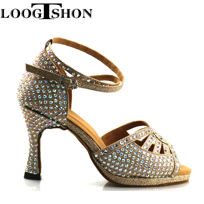 LOOGTSHON zapatos de baile con plataforma de agua Latina para mujer, zapatos de tacón alto para mujer, tacones de Jazz para niñas, zapatos de