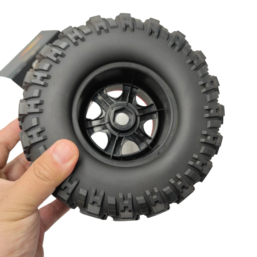 2pcs RC 1/8 Bead Lock Monster Truck Tire Tyre Set 17mm hex 1/2 offset For HPI Traxxas Redcat 26407