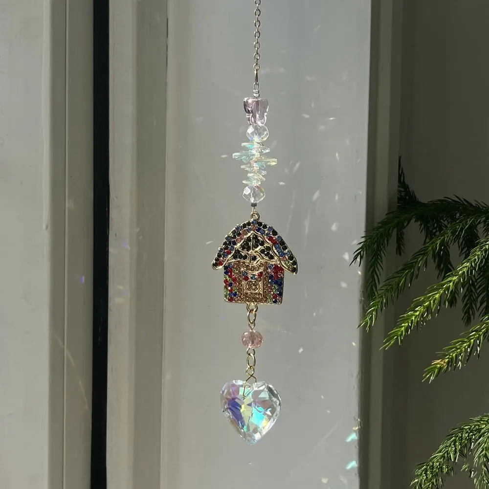 Natural Crystal Sun Catcher Pendant DIY Crafts Handmade Suncatcher Chandelier Hanging Hanging Wind Chimes For Home Party Decor