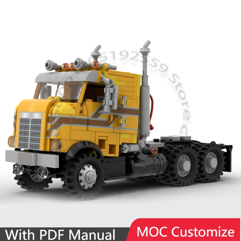 

460 PCS Racing Bullnose-Style Heavy Duty Truck MOC Customize Modular Building Block Creative Design DIY Boys Festival Toy Gift