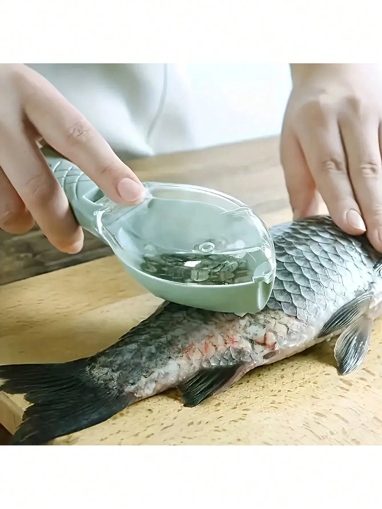 5pcs ergonomic fish scale remover set, easy to clean fish scale brush (two handle styles, random color)