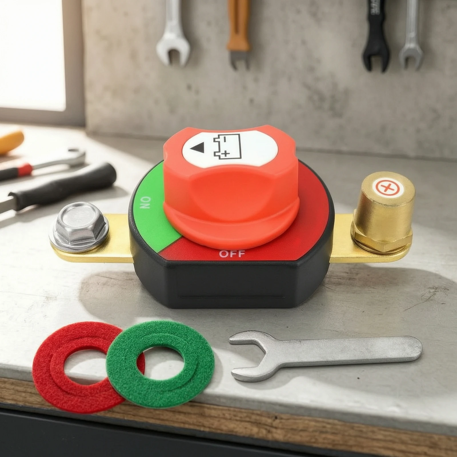 Battery Terminal Disconnect Switch Anti-Drain Rotary Battery Switch 12V 24V for Car Owners, Vehicle Storage