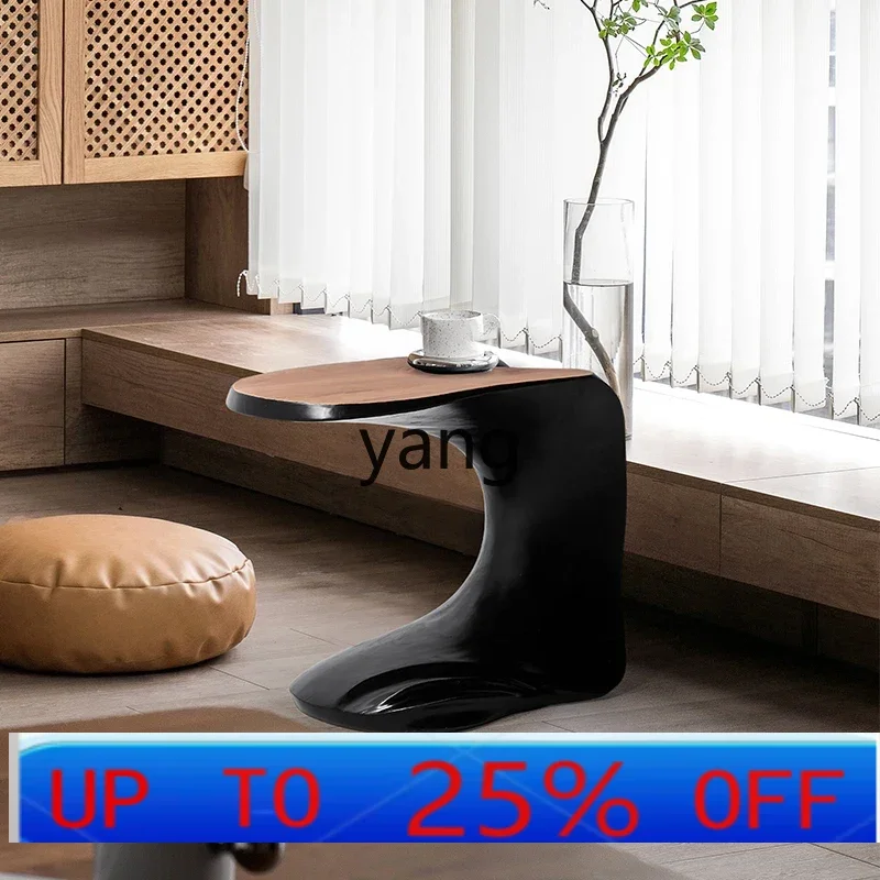 LMM minimalist C-type living room solid wood edge few movable sofa corner few