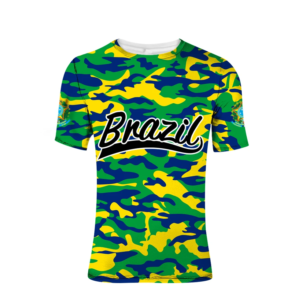 Brasilien Jugend kostenlos maßge schneiderte Name Nummer Team Logo Br T-Shirt Landreise Portugal Nation Brasilien Flagge drucken Foto Kleidung