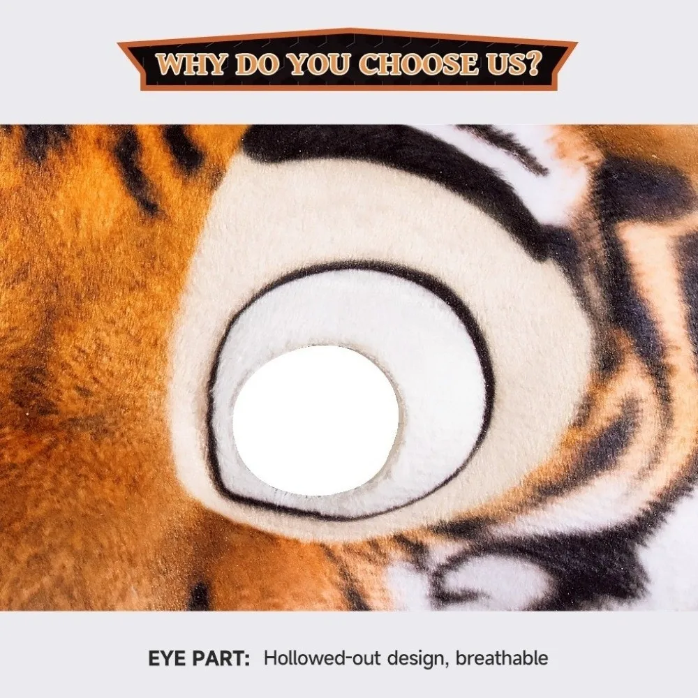 Creatieve EVA Halloween Masker Half Gezicht Luipaard Dierenmasker Cosplay Benodigdheden Party Props Tijger Pluche Masker Vrouwen