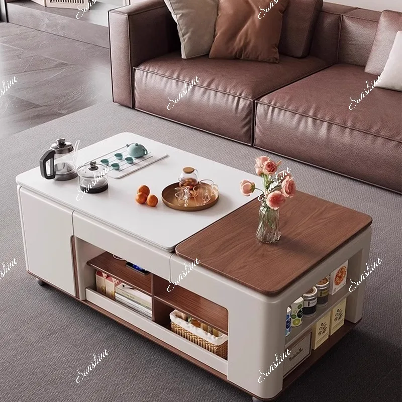 Modern simple medieval multi-functional lifting coffee table  FT