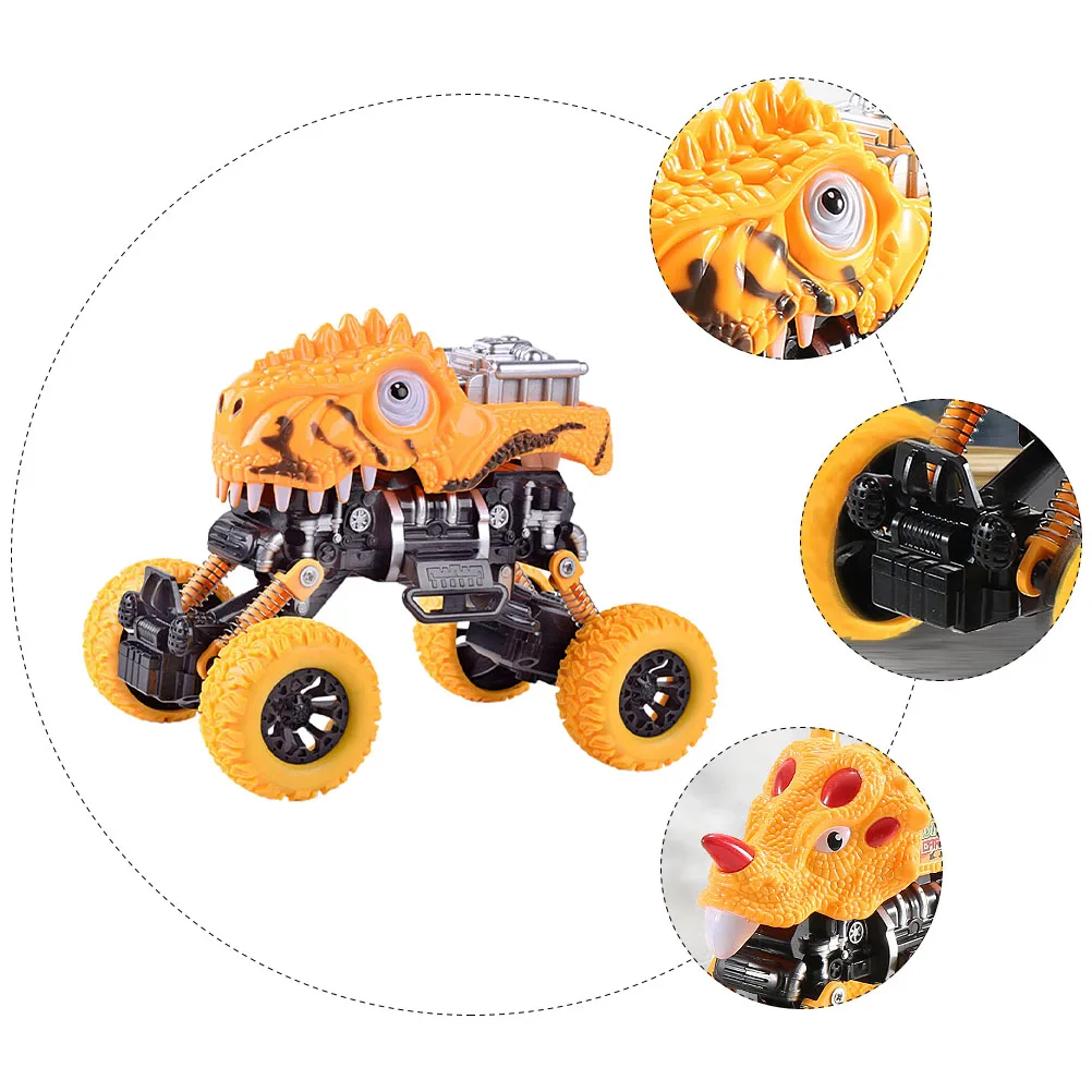 Large Dinosaur Pull Back Car Friction Powered Vehicle Educational Gift for Kids Eye-Hand Coordination Parent-Child Interaction