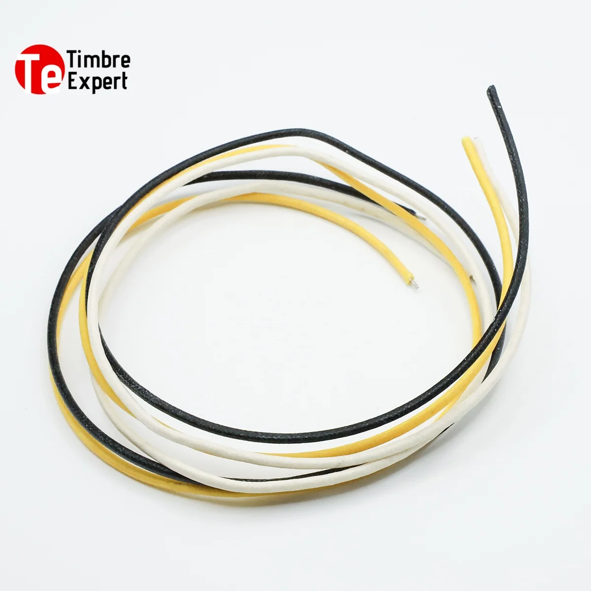 

60''(20''white+20''black+20''yellow) Cloth-covered Waxed Vintage-style Pushback 22 AWG Wire Guitar Wire Pushback Wire