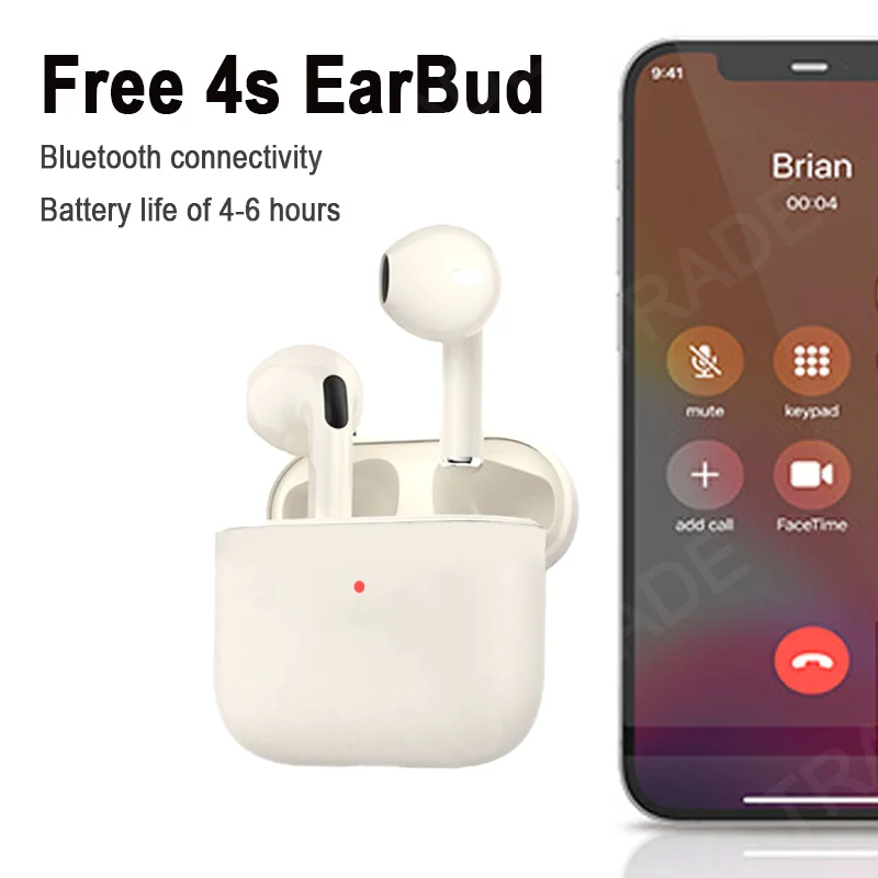 شحن 4S بلوتوث 5.0 سماعة سماعات لاسلكية رياضية مقاومة للماء سماعة TWS HD ميكروفون مع التحكم باللمس سماعات أذن للهواتف الذكية