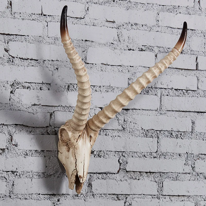 Wall decoration, wall decoration, sheep skull ornament, wall hanging, retro European style creativity