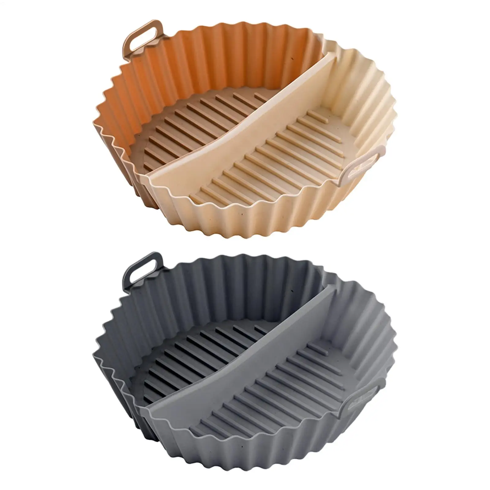 Air Fryer Silicone Pot Liner - Silikon-Einlagen für Heißluftfritteusen, Topf-Fächer, Heißluftfritteusenkorb, Küchenhelfer,