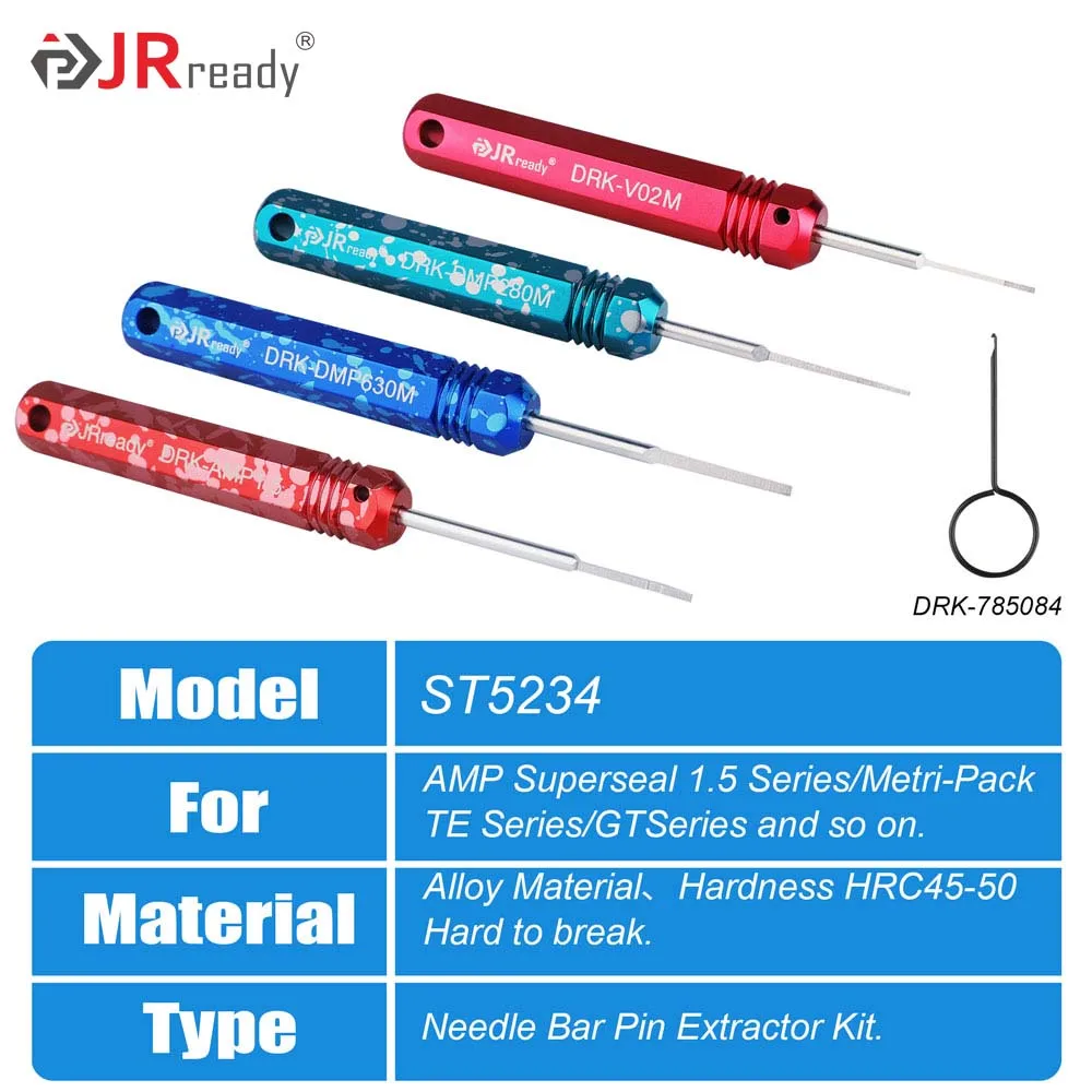 JRready ST5234 Pin zestaw narzędzi ekstraktora do AMP Super Seal1.5 /Metri Pack 150,280/TE 968880,968849/zestaw złącze JST motoryzacyjny